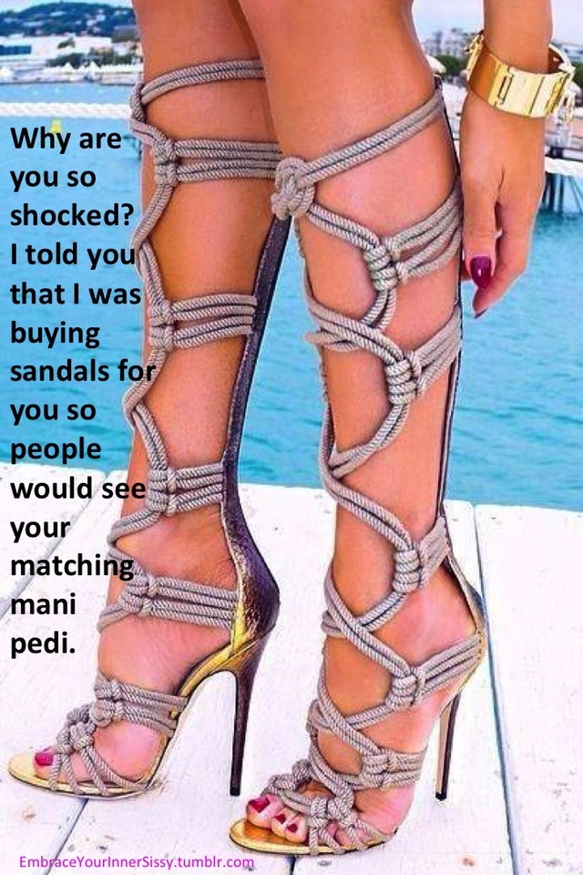 Christie Luv S Sissy Captions Youre Sandals Are Lovely With Your