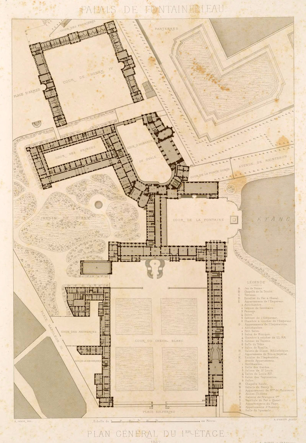 Archi Maps Plan Of The Main Floor Of The Chateau De