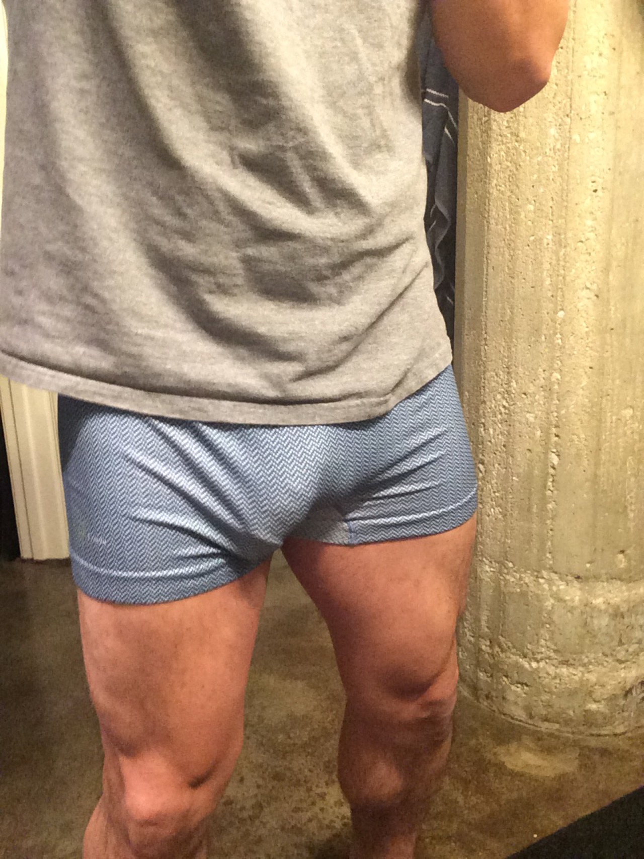 Huge bulge in shorts