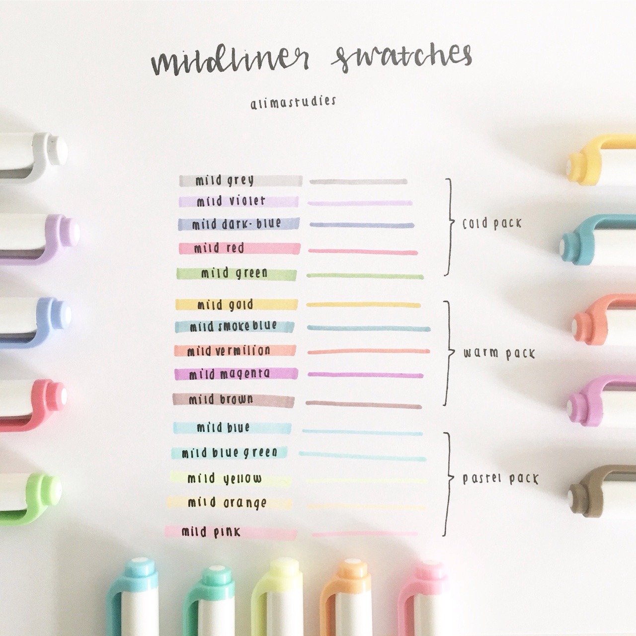 mildliner swatch