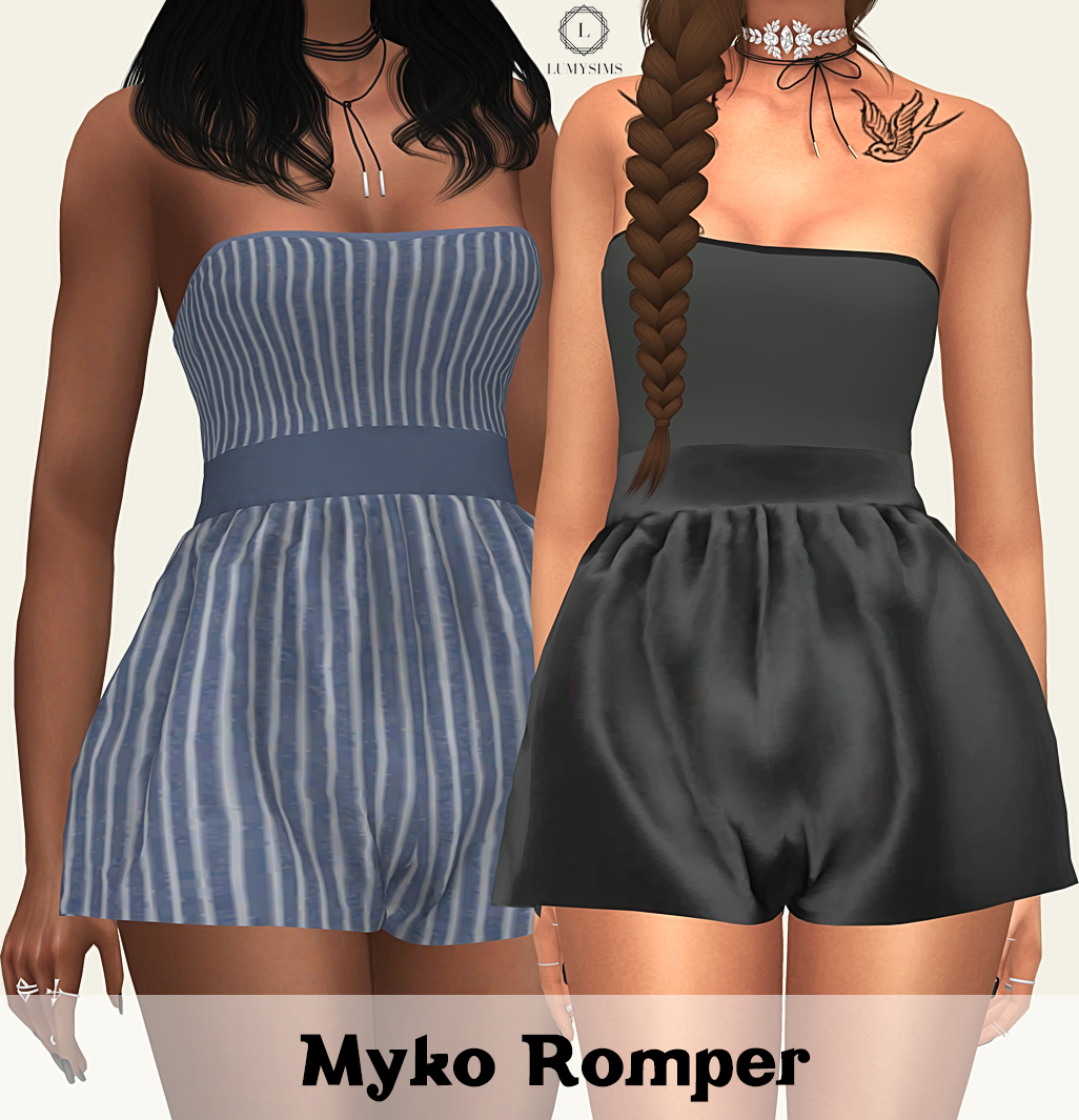 Lumy Sims Cc Lumysims Myko Romper 40 Swatches Shadow Map