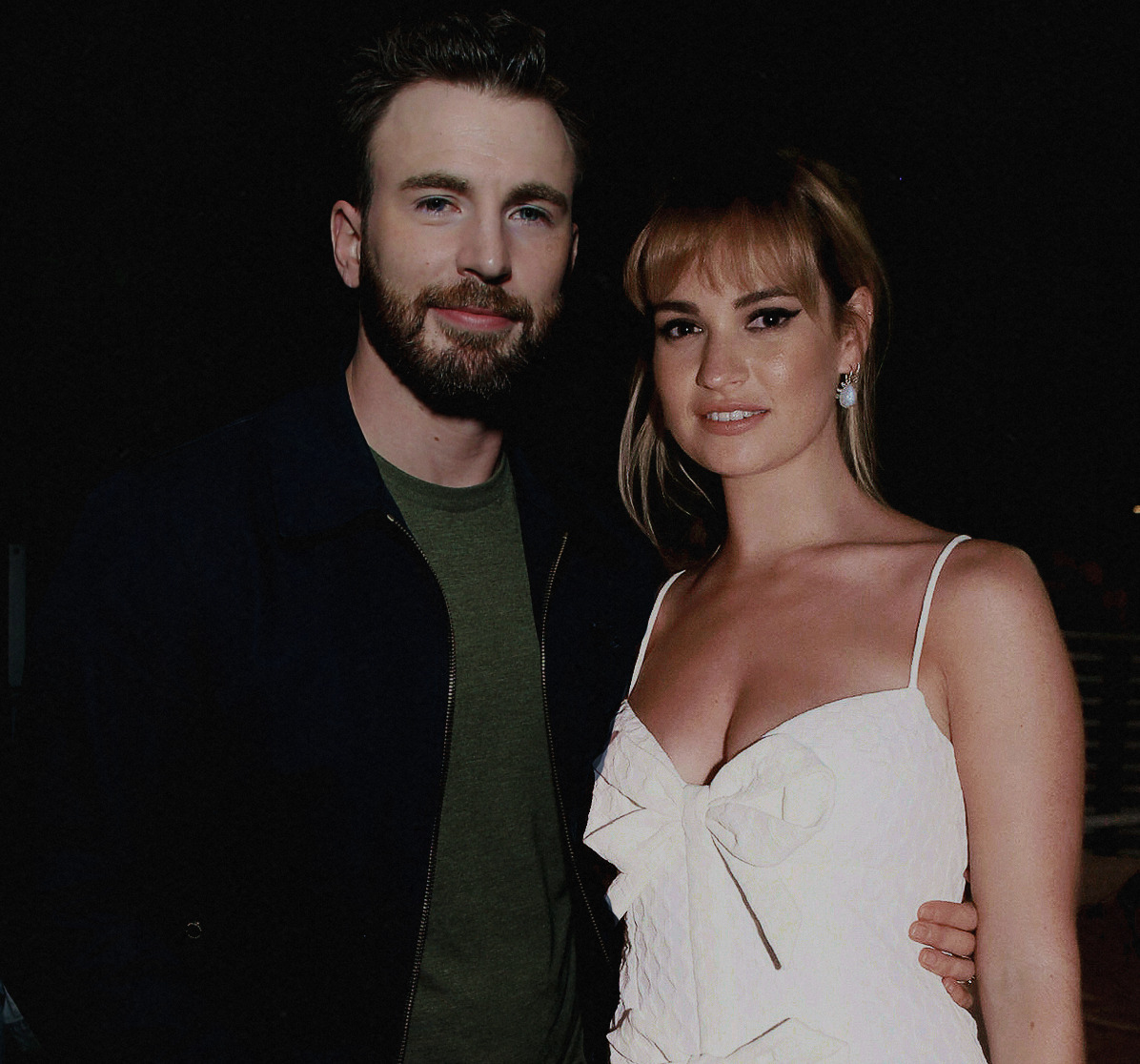 Lily James Chris Evans Tumblr - I Use This Pic Of Chris For Like All My Manips But Idc Tumblr