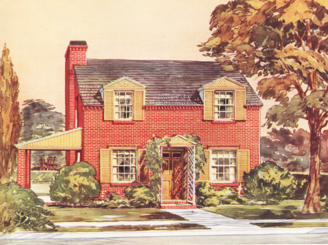 United States, 1940: Home Design No. 21 A Colonial... - Vintage Home Plans