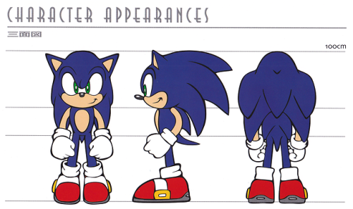 Sonic The Hedgeblog Artwork of Sonic’s model sheet