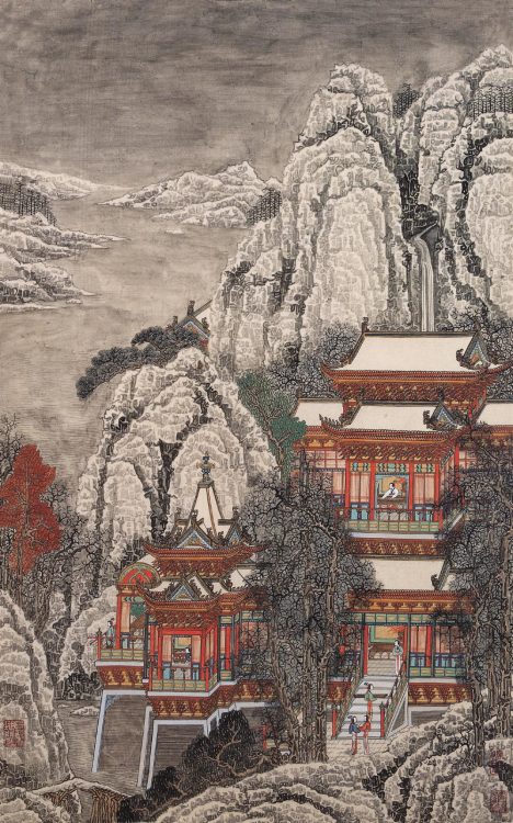 changan-moon:Traditional Chinese painting by 黄秋园Huang Qiuyuan....