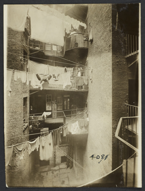 onceuponatown:New York: Tenement housing. Early...