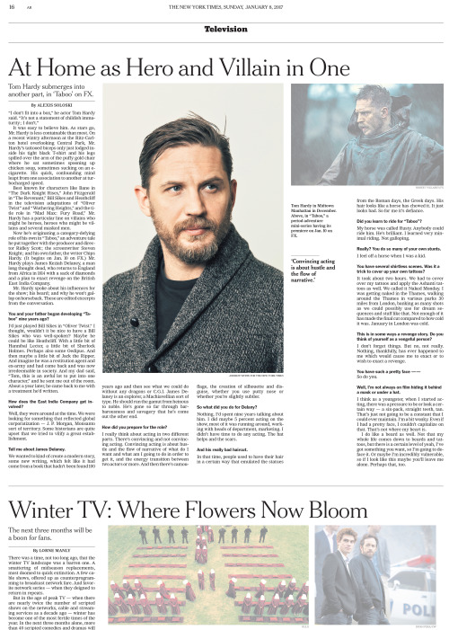 andrewwhite:Photographed the charming Tom Hardy for The New York...