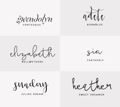 Font Pack #3 || Because j'adore cursive fonts