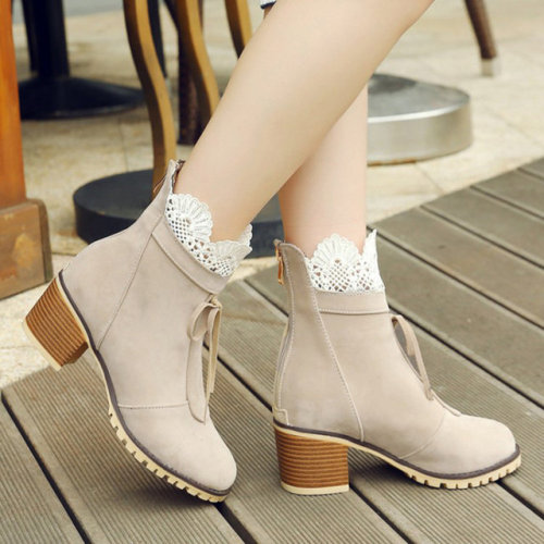 winriirockbell:Lacework Detailed Boots  | Discount code:...