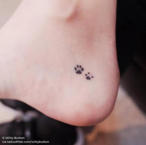 tagged with: healed, small, dog paw, micro, wittybutton, paw, ankle, ifttt, little, minimalist, other inked-app.com