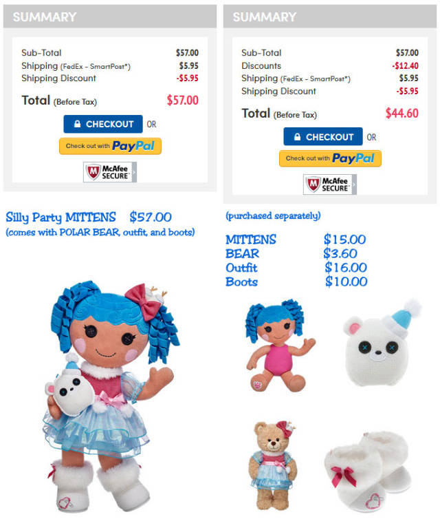 build a bear cost to make