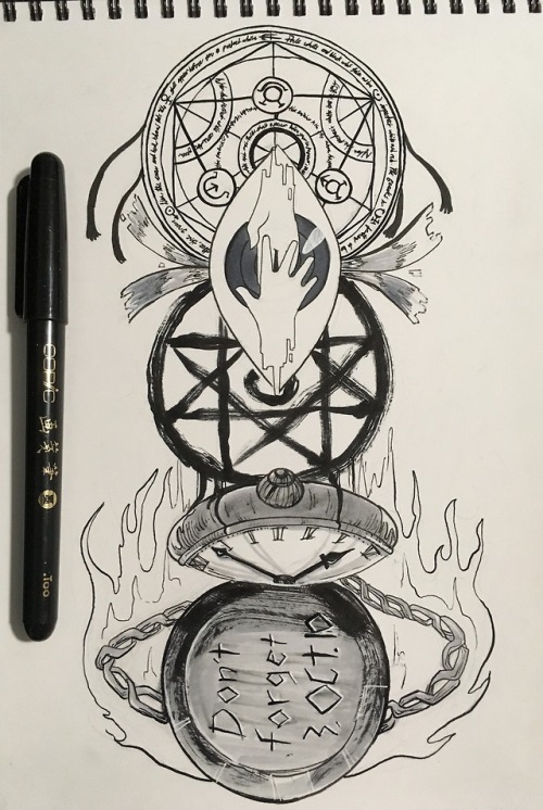 humming-fly:Inktober Day 3 - OriginsMy first FMA day and...