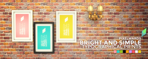 pixelwards:BRIGHT AND SIMPLE TYPOGRAPHICAL PRINTS IN 9...