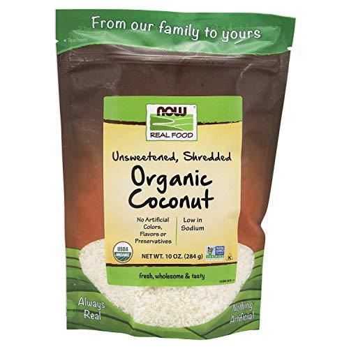 NOW Foods, Organic Coconut, Unsweetened and Shredded, No Added Colors, Flavors or Preservatives, 10-Ounce