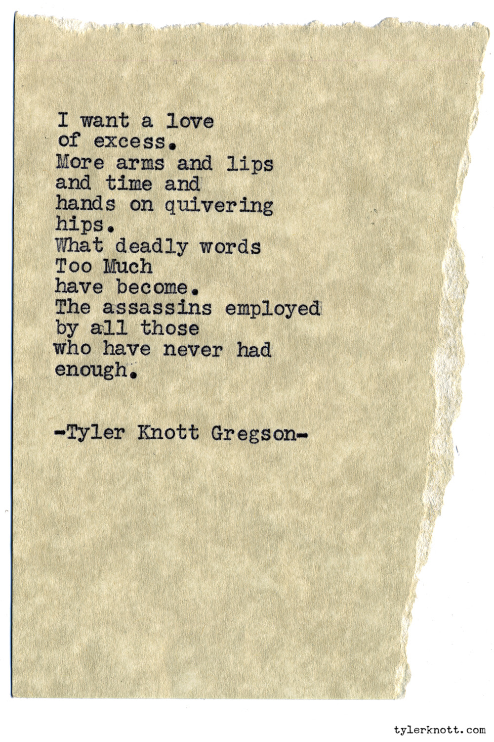 Tyler Knott Gregson — Typewriter Series #1030 by Tyler Knott Gregson ...