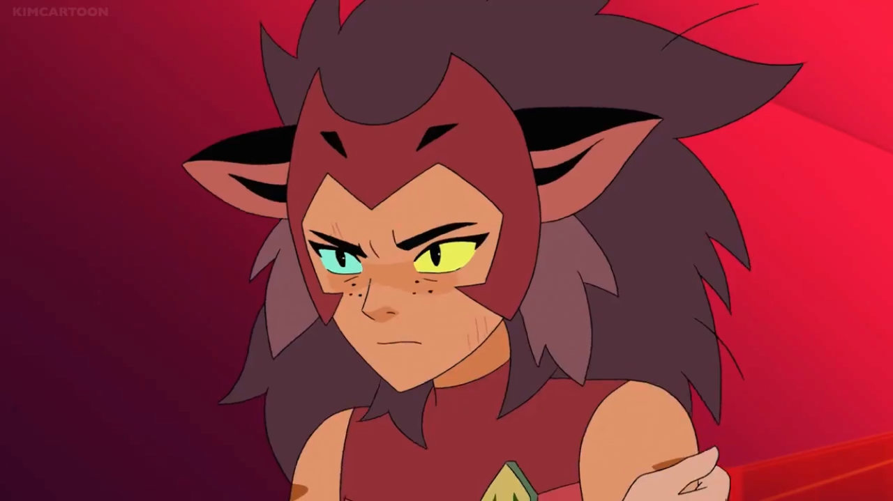 Hey Adora - Catra’s Eyebrows Furrowed While Her Mouth.