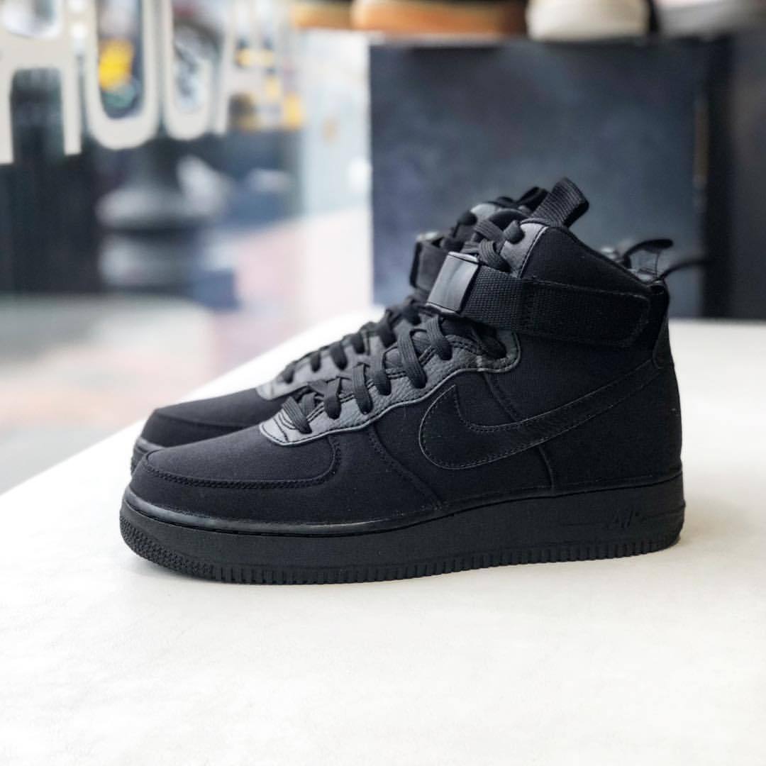 air force 1 high black canvas