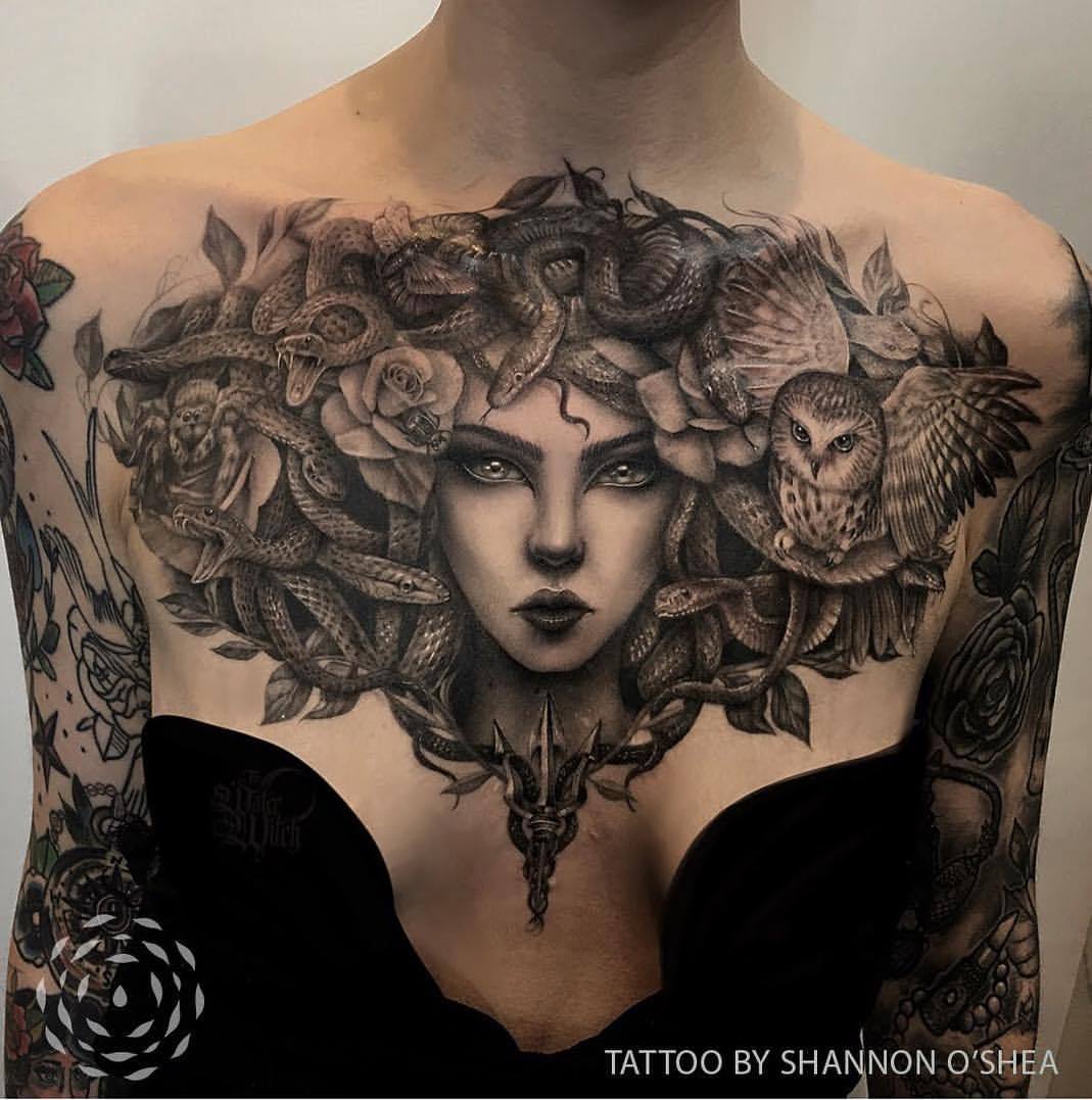 Medusa Chest PieceTattooed by Shannon O'Shea ...