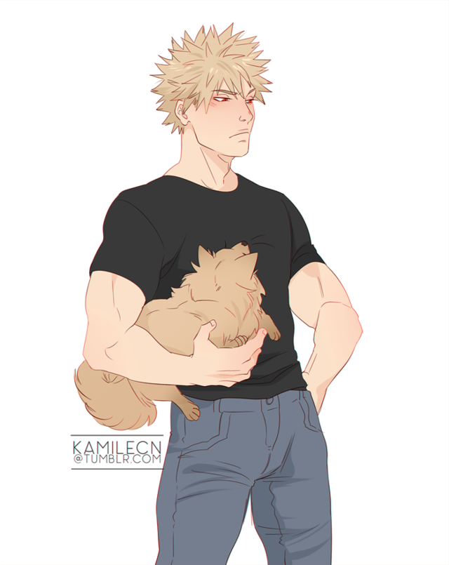 Senpai just noticed you, kamilecn: How about Bakugou WITH a Pomeranian,...