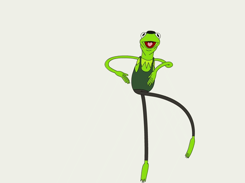 Now, Kermit finally has colour and he also finally looks like he's dressed up as Tommy!