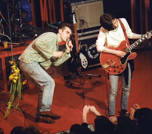 vaticanrust:Morrissey and Johnny Marr during the Smiths’...