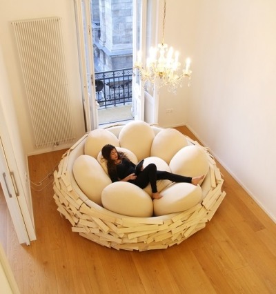 cubebreaker:<br /><br />Available in four sizes, OGE Creative’s Giant Birdsnest bed fuses furniture and playground, making it the perfect hatching spot for new ideas.<br />