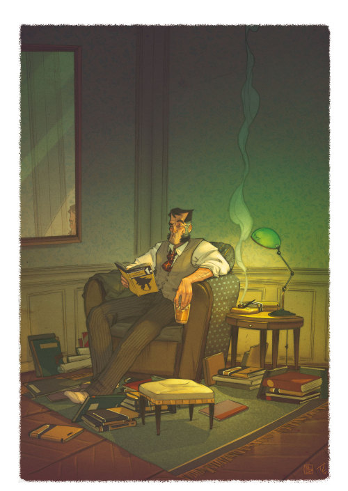 Bookplate for Detectives vol.4. (Thomas Labourot/Lou, ©Delcourt...