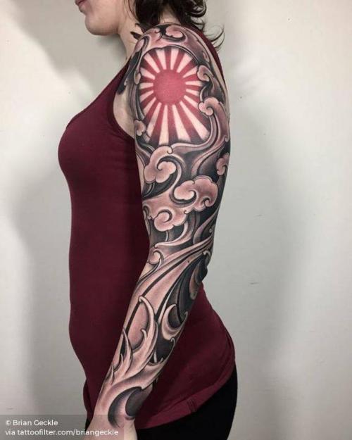 By Brian Geckle, done at Flower of Life Studios, Boalsburg.... patriotic;neo japanese;japanese culture;huge;briangeckle;facebook;twitter;sleeve