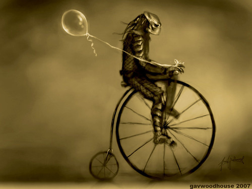 victorian futuristic predator predator steampunk bicycle velocipede