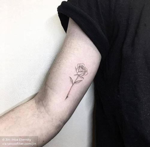 Tattoo ged With Flower Small Jin Line Art Inner Arm Tiny Rose Ifttt Little Nature Minimalist Fine Line Inked App Com