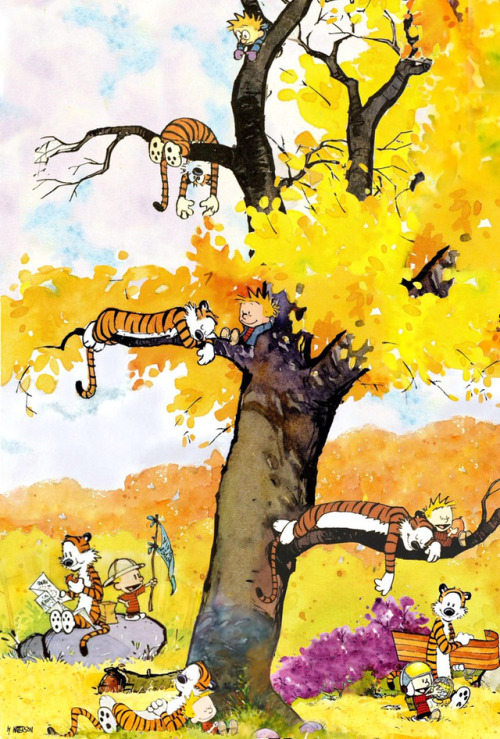 scienceisbeauty:AutumnCalvin and Hobbes