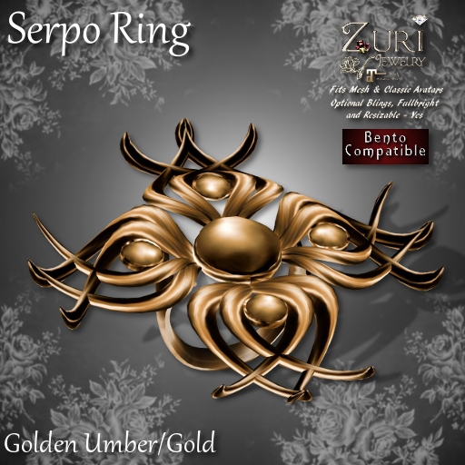 MM for ALL Zuri's Serpo Ring - Golden Umber-Gold-Bento
