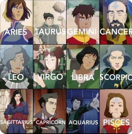 zodiac korra legend avatar character airbender last astrology