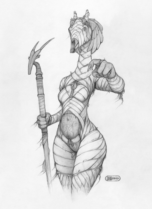 ecmajor:I’d been having urges to draw a mummy… it’s an...