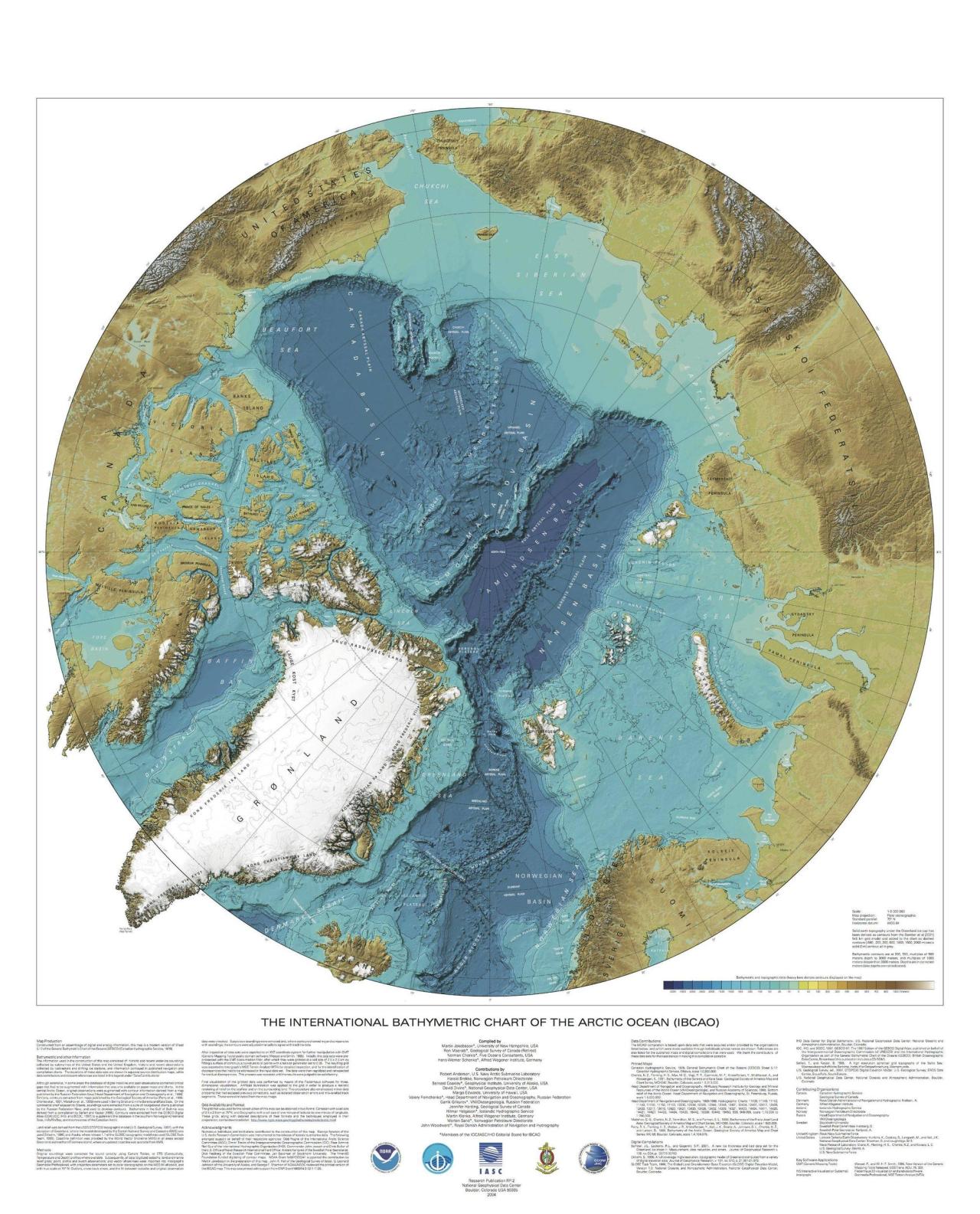 Bathymetric Chart Of The Arctic Ocean.Full-res Pdf... - Maps On The Web