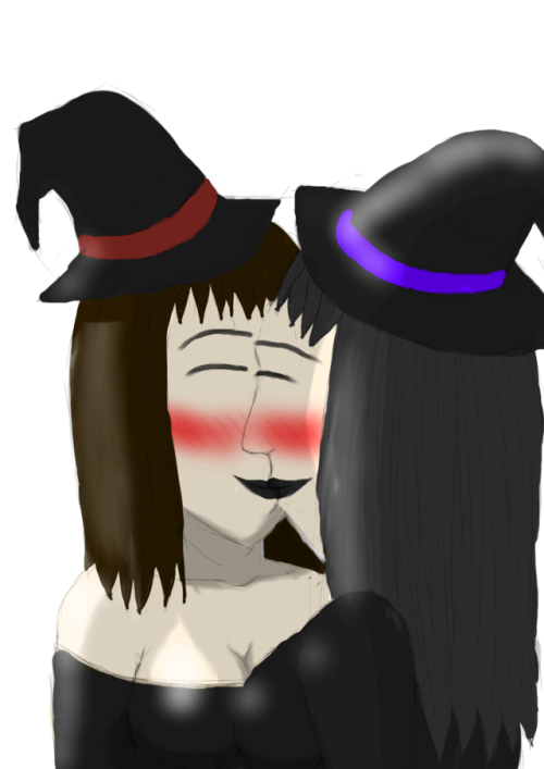 Yuri Witches making out, best idea i had again, think it´s sad...