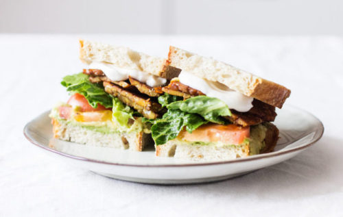 food vegan bacon sandwich maple syrup vegetables comfort food recipe