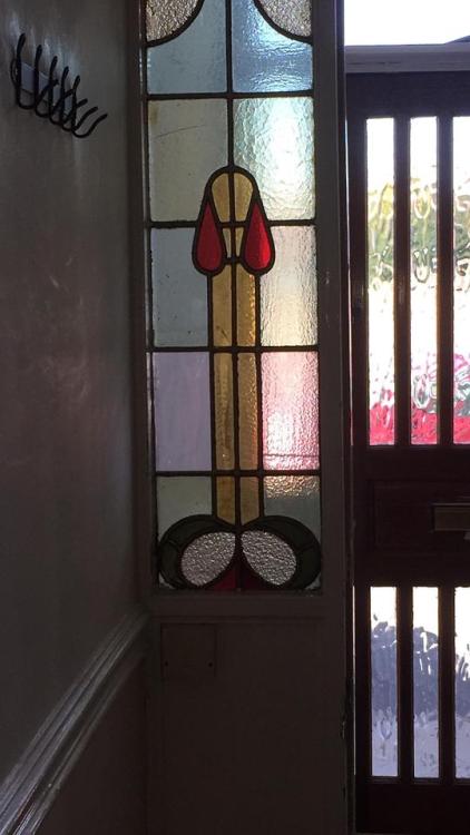 loloftheday:The stain glass windows in my new house