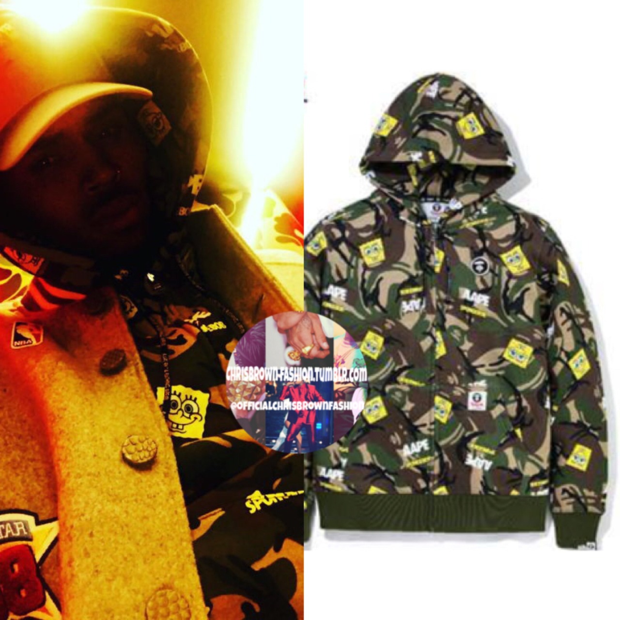 chris brown spongebob hoodie