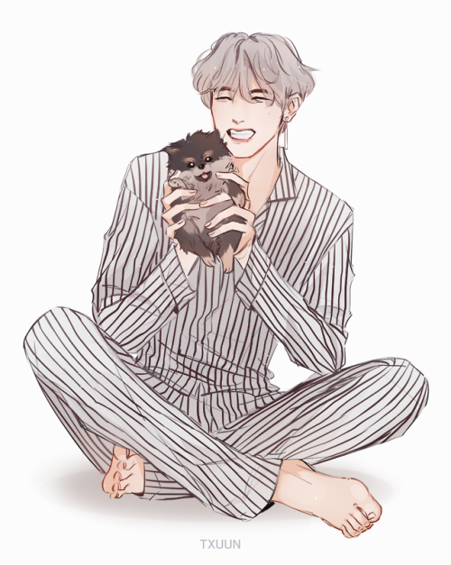 txuun:taehyung and yeontan~