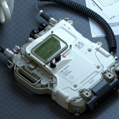 rhubarbes:
“ArtStation - MR 3000 dual band radio device, by Joshua Cotter
”