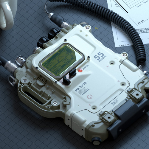 rhubarbes:ArtStation - MR 3000 dual band radio device, by...