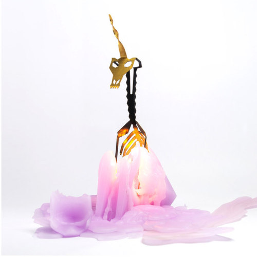 snootyfoxfashion:Unicorn Pyropet Candle from Firebox