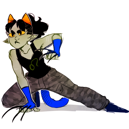 letsdrawcats:Nepeta with long hair yeeeee