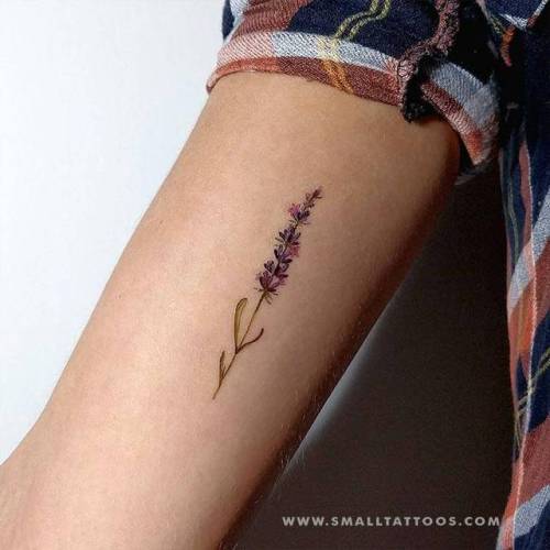 Lavender temporary tattoo by Lena Fedchenko, get it here ► ... flower;lavender;nature;temporary;lenafedchenko