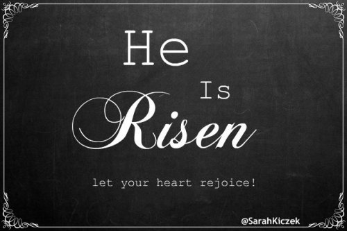 Happy Easter! He is Risen let your heart rejoice!