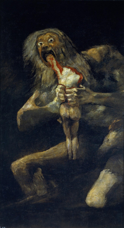 artist-goya:Saturn Devouring His Son, Francisco GoyaMedium:...