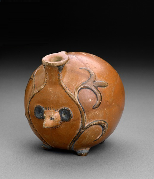 egypt-museum:“  Hedgehog Vase  Vase in the shape of a hedgehog, from Tomb D11 at Abydos.New Kingdom, 18th Dynasty, reign of Thutmose III, ca. 1479-1425 BC. Now in the Ashmolean Museum, University of Oxford.”