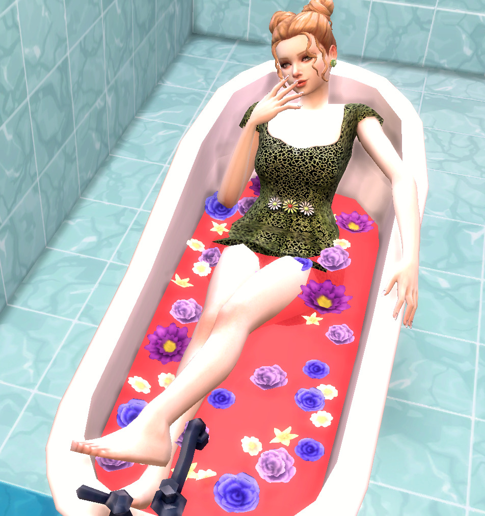 cartoon image of a bathtub in a tiled bathroom on Craiyon
