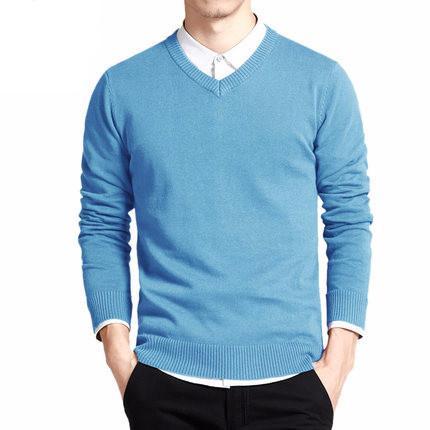 Classy Menswear — gentclothes: Sky Blue V-Neck Sweater - Get 10%...